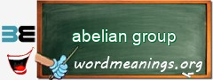WordMeaning blackboard for abelian group